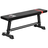 HOMCOM Multifunktion Hantelbank Kraftstation Gewicht bis 150 kg Trainingsbank Metall Kunstleder Schwarz 118 x 36 x 44 cm