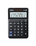 Casio Tischrechner MS-20F, 12-stellig, Steuerberechnung, Währungsumrechnung, Vorzeichenwechsel, Solar/Batteriebetrieb