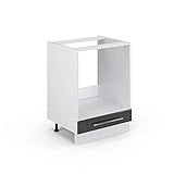 Vicco Küchenschrank Hängeschrank Unterschrank Küchenzeile Hochglanz Fame-Line (Anthrazit Hochglanz, Herdumbauschrank 60 cm)