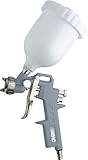 ABAC Lackierpistole G-540F, Druckluft Farbsprühgerät, Spritzpistole/Sprühpistole mit 600ml Fließbecher, Ø 1,5 mm Spritzdüse, Rund- oder Flachstrahl, max. Druck 4 Bar