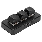 VBESTLIFE 3-Tasten-Tastatur, USB/2,4 G/Bluetooth RGB Programmierbare Makro-Tastatur, Kabellose Mechanische Gaming-Tastatur mit HID-Programmierung