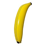 Dozer Aufblasbare Banane XXL, aufblasbare Banane 162 cm, aufblasbares Bananen-Poolspielzeug, dekorativ für Karneval, Hawaii oder Mottopartys