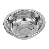 Didiseaon Becken aus Edelstahl metallschüssel Schüssel aus Metall große Salatschüssel mit Deckel Edelstahl-Rührschüsseln Obstschale dickes Edelstahlbecken Mischbecken Rostfreier Stahl Silver