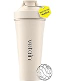 VETAIN Protein Shaker 700 ml - Auslaufsicher - BPA frei - Spülmaschinenfest - Eiweiß Shaker mit Messskala - Edelstahlball für cremige Shakes - Premium Eiweißshaker für Fitness & Gym