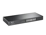 TP-Link TL-SG1016 16 Port Gigabit Netzwerk Switch ( 19 Zoll Rack-Montage, 16*RJ-45 LAN Ports, Metallgehäuse, , unmanaged, Plug-und-Play)schwarz