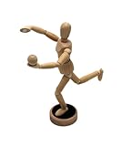 Paintersisters® Gliederpuppe 20cm hoch magnetisch mit Ball, Mannequin, Zeichenpuppe, aus feinem Samalholz – FSC, Zeichenpuppe aus Holz, Holzfigur, Holzpuppe