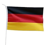 Marineo Gastlandflagge Bootsfahne Gastflagge Fahne Flagge für Boot oder Motorrad - 20 x 30cm, Deutschland