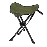 3-Bein Hocker Anglerhocker Klapphocker Campinghocker Falthocker Outdoor Tragegurt max 100Kg Tragbar faltbar Grün