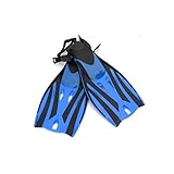 ETZRYSYB Flipper Professionelle Tauchflossen, verstellbar, Tauchschuhe, Schnorcheln, Monoflosse, Tauchflossen (Blau, L (EUR Größe 32–36))