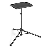 KONG MING CAR Höhenverstellbarer Fahrrad-Schreibtisch für Indoor-Bike & Laufband, klappbar, 50cm Ablage, max.20 kg Tragkraft, Tablet-/Handy-Slots & Becherhalter