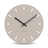 Cander Berlin MNU 2530 P Wanduhr lautlos ohne Ticken 30 cm analog Küche Wohnzimmer modern Vintage warmgrau MDF