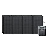 EcoFlow DELTA 2 Max tragbare Powerstation 2048Wh mit zwei 400W Solarpanel, Balkonkraftwerk mit speicher Solaranlage, Solargenerator für Outdoor, Camping, Wohnmobil, Garten (Generalüberholt)