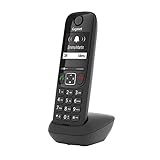 Gigaset AS690HX - DECT-Mobilteil mit Ladeschale - Fritzbox-kompatibel - hochwertiges Schnurloses Telefon für Router und DECT-Basis - kontrastreiches Display, schwarz [Deutsche Version] [Ohne Basis]