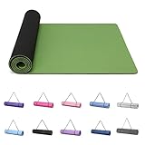 Good Nite Yogamatten Für Frauen Rutschfeste Strukturierte Oberflächen Gymnastikmatte Yoga Matte Dick 6 mm Mit Tragegurt Tpe-Übungsmatte Für Yoga Pilates Gymnastik (183X61cm)