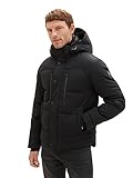 TOM TAILOR Herren 1038935 Winterjacke mit Abnehmbarer Kapuze, 29999-Black, XXL