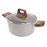 Jeanoko Doppelohr-Eintopf, ergonomische Knöpfe, transparenter Deckel, Suppentopf verhindert das Ankleben, elegante Aluminiumlegierung, sichtbar für die Küche (Suppentopf, 24 cm)