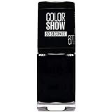 MAYBELLINE New York Make-Up Nailpolish Color Show Nagellack/Ultra glänzender, 677 Blackout, 1 x 7 ml