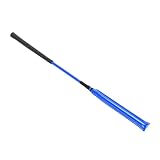 Alomejor Premium Patent Lederpferd Peitsche mit Anti -Slip -Griff für Rennsportrenne (Blue)
