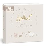 mintkind® 'Meine Kindheit' Erinnerungsalbum Wald Design, deine ersten 10 Jahre, Fotoalbum Kinder Geschenke zur Geburt Babybuch zum Eintragen | Tagebuch Album Erinnerungsbuch