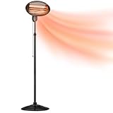 DONYER POWER 2KW Elektrischer Quarz-Garten-Terrassenheizer Wasserdicht Freistehend im Freien