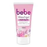 bebe Waschgel 150 ml, sanfter Make-up Entferner und fruchtig duftende Gesichtsreinigung mit Aprikosenextrakt, gründlich reinigende Gesichtspflege und effektiver Reinigungsschaum für das Gesicht