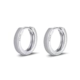 ALEXCRAFT Creolen Ohrringe Silber 925 Klein für Damen Herren Hypoallergen Huggie Silver Hoop Earrings