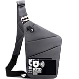 Ibalulu Anti-Diebstahl wasserdichte Crossbody Bauchtasche | Schultertasche- & Handytasche zum Umhängen Unisex