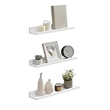 SONGMICS Wandregal, Schweberegal, 3er Set, 10 x 38 cm,...