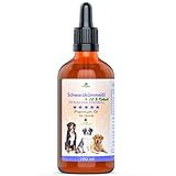 Mahu Natur 100 ml Schwarzkümmelöl Für Hunde + 10% Kokosöl - Ungefiltert - Nachhaltige Glasflasche Mit Glaspipette - Optimal Fürs Barfen