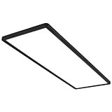 BRILONER Leuchten - Deckenlampe LED, LED Panel Ultra Flach, Backlighteffekt, neutralweißes Licht, 3.000 Lumen, Schwarz, 580x200x30mm (LxBxH), 7402-415