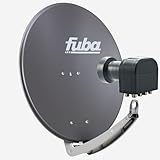 Fuba Sat Anlage 8 Teilnehmer | DAA 780 A Satellitenschüssel 80cm Alu anthrazit (Testergebnis: ausgezeichnet)* + Fuba DEK 818 Octo LNB 8 Teilnehmer (DVB-S2, HDTV, UHD 4K/8K, 3D) mit LTE-Störfilter