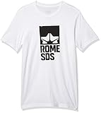 Rome Snowboards Herren Graphic Snowboard Logo T-Shirt, Weiß, Größe M