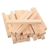 Healifty 30 Stück Holzdübel Bastelstäbe 10x1x1cm Unbehandelte Holzleisten für Selbstgemacht Modellbau Bastelholzstäbchen zum Bemalen und Heimdekoration
