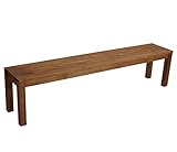 DEGAMO Hockerbank Bonita 4-sitzer 190cm ohne Rückenlehne, Eukalyptus Hartholz, FSC®-Zertifiziert