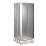 Forte Acryl Duschkabine 90x75 cm Venere mit zentraler Öffnung.