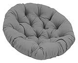 FAFAKO Hängesessel-Kissen, Gartenmatte, Ersatz-Rundpolster, Abnehmbares Schaukelstuhlkissen, Outdoor-Sitzkissen for Garten Und Balkon Stuhlkissen(Dark Gray,70x70cm)