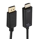 4K großer DP-auf-HD-Adapter, HDMI-Kabel, 1,8 m, Computer-Grafikkarte, DP-Anschluss, DisplayPort für Computer auf HD-kompatibles Kabel