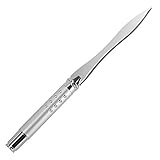 CaLeQi Brieföffner aus Edelstahl,goldfarben, Messer zum Öffnen von Umschlägen, Büromaterial (Silberner Metallgriff)