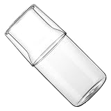 PRETYZOOM Glaskaraffe 550 Ml Satz mit Becher Transparente Hitzebeständige Wasserkaraffe aus Glas für Haushalt Schlafsaal und Frühstück