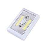 HEMOTON wandleuchte LED-Akku-Licht Cob-LED-Licht batteriebetriebenes Licht Quadrat Kleiderschrank licht Nachtlicht Wandlampe Weiß