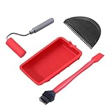Leimroller Holzleim - Holzleim-Auftragsgerät, WalzenSet - wiederverwendbares Set mit Rollen- & Stiftbürste für gleichmäßigen Klebstoffauftrag bei Möbelbau & Bastelarbeiten – ideal für Holzprojekte