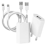 ZNBTCY [MFi Certified] 2er-Pack USB iPhone Ladegerät und iPhone Ladekabel, 2M Lightning Kabel mit USB Netzteil, Ladeadapter schnelles Aufladen für iPhone 14/13/12 pro/11/XS Max/XR/X/8-Weiß