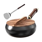 Kleiner Kochtopf – Saucentopf mit Antihaftbeschichtung für Induktion | Pfanne | Induktionskocheisen mit Antihaftbeschichtung | Bratplatte mit Deckel und Spatel, Werkzeuge