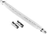 POPPSTAR 21,5cm SAT Fensterdurchführung (2 mm Fensterdurchführung SAT Kabel flach), 2x F-Stecker (1x auf Antennenstecker, 1x auf Antennenbuchse), weiß