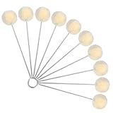 10 Stück Wolle Daubers Ballbürste, 12.5 Cm Dauber Färben Applikator Wolle Daubers Ballpinsel Mit Metallgriff Leather Dye Tool with Metal Handle Wool Dauber, Wollpinsel Metallgriff Lederfärbewerkzeug.