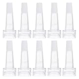 ULDIGI 100 Stück Auslaufsichere Transparente Fläschchenflaschen mit Hornkappe Labor Glasverschluss Flüssigkeitsbehälter für Präzisionsdosierung und Sicheren Transport