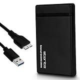 Storite 1TB externes Gaming-Laufwerk, 2,5-Zoll-Festplatte, tragbare Externe 3.0-USB-Festplatte, Speicher und Backup, Game Drive für Xbox PS4 PS3 PC-Spiele Android (schwarz)