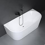 Mai & Mai Freistehende Badewanne Oval Acryl-Standbadewanne...