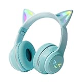 Katzenohr-Headset Wireless-Kinder-Over-Ear-Klapphochschwerter Für Musik, Verlaufsfarbe Kinder Kopfhörer | LED Light Up -Kopfhörer Mit Mikrofon, Niedliche Drahtlose Kopfhörer Für Mädchen Jung