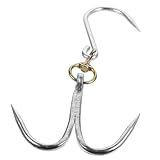 GREENADSCAPE Fleisch Doppelhaken, Trockenfischhaken, Bratenhaken, Schinken Aufhängehaken, Küchen Fleischhaken, Grillhaken, Küchenhelfer, Wurst Metallhaken, Metall Geflügelhaken, Stahlhaken,